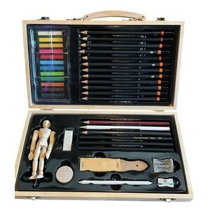 Royal & Langnickel Essentials Sketch Art Set in Wooden Case Complete